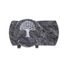 Plaque funéraire en granit Orion avec Arbre de vie gravé (35x20cm)