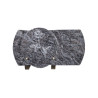 Plaque funéraire en granit Orion avec rose gravée (35x20cm)