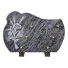 Plaque funéraire en granit Orion bouquet champêtre (30x20cm)