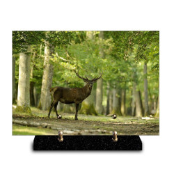 Plaque funéraire rectangle Nature Cerf  (29x21cm)