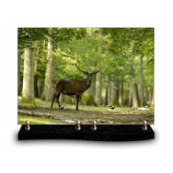 Plaque funéraire rectangle Nature Cerf (34x24cm)
