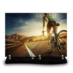 Plaque funéraire rectangle Cycliste (34x24cm)