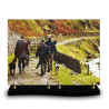 Plaque funéraire rectangle groupe de chasseurs (34x24cm)