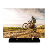 Plaque funéraire rectangle photo d'une moto de cross (29x21cm)