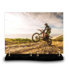 Plaque funéraire rectangle photo d'une moto de cross (34x24cm)