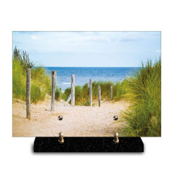 Plaque funéraire rectangle chemin bord de mer (29x21cm)