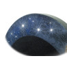 Plaque funéraire en granit noir avec cœur et ciel étoilé (39cmX30) Grand format