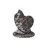 Plaque funéraire Cœur en granit Himalaya avec bouquet de roses et couple de colombe ( 40cmX 45cm) Grand format