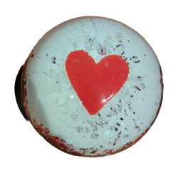 Plaque funéraire en granit boule de sulfure de verre Coeur