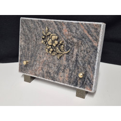 Plaque funéraire en granit Himalaya (18x12 cm)