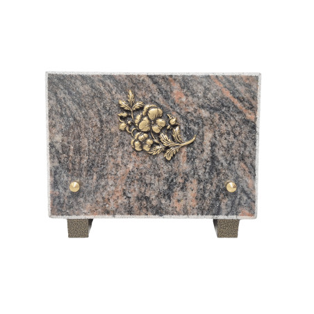 Plaque funéraire en granit Himalaya (18x12 cm)