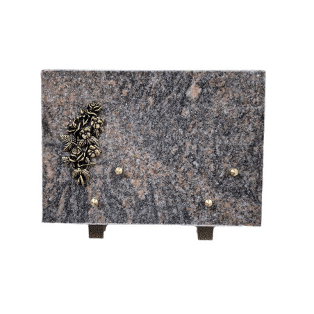 Plaque funéraire en granit Himalaya (24x18cm)