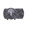Plaque funéraire en granit Orion avec Arbre de vie gravé (35x20cm)